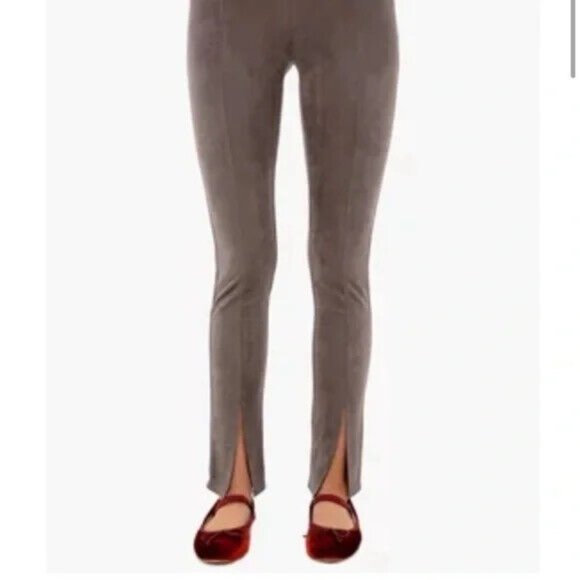 Pomander Place by Tuckernuck Concrete Faux Suede Slit-Front Sloane Leggings sz S - Picture 4 of 4